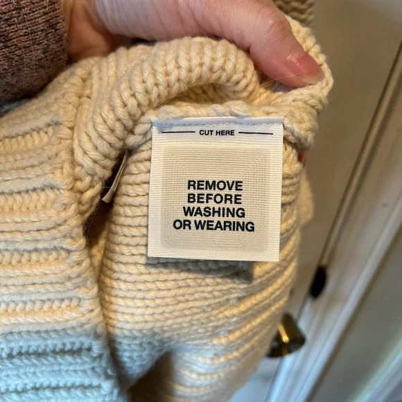 NWT Gap Angora Blend Cable Knit Sleeveless Turtleneck Sweater Dress Size Small - Picture 6 of 9